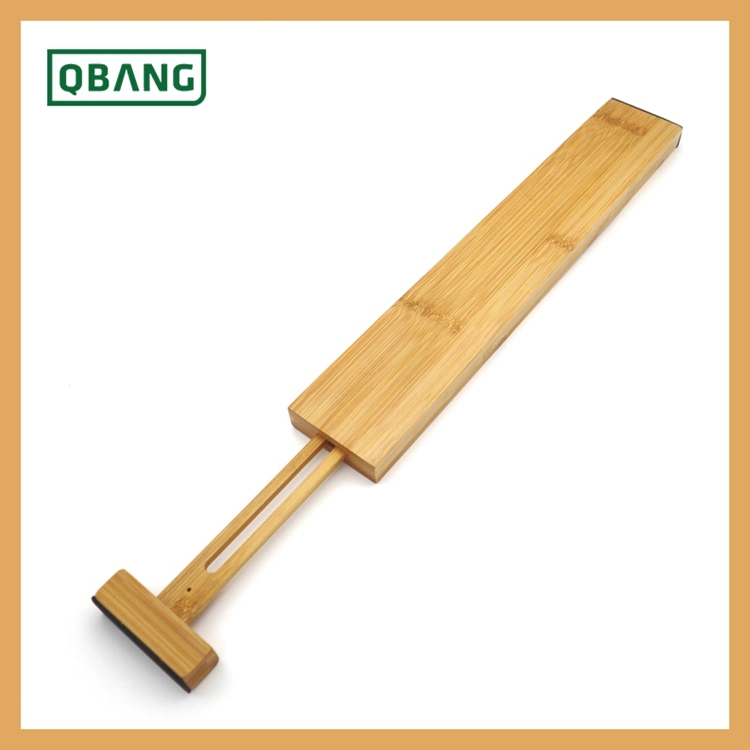 Custom Bamboo Drawer Divider Adjustable Kitchen Drawer Cutlery Organizer for Bedroom, Cabinet, Bathroom