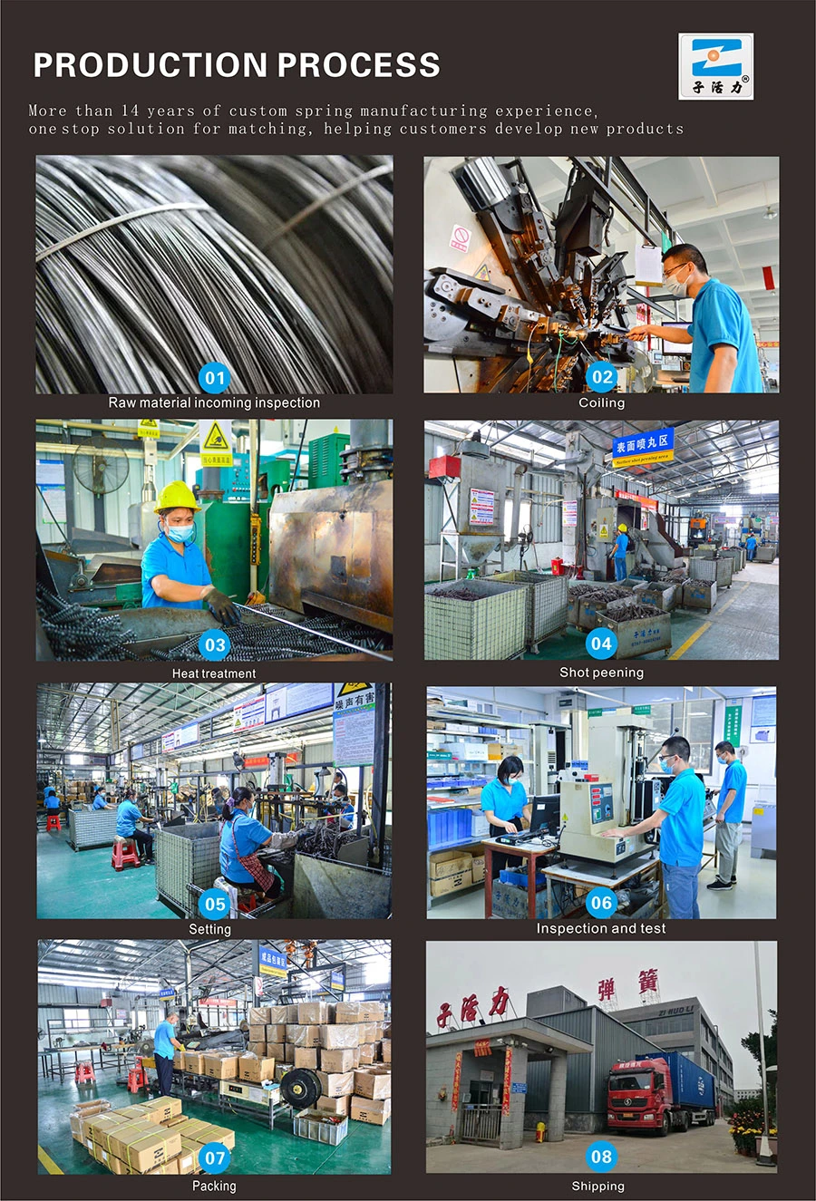 Manufacturer Custom Conical Coil Compression Spring Wire Forming Industrial RoHS Pass Hardware Spring